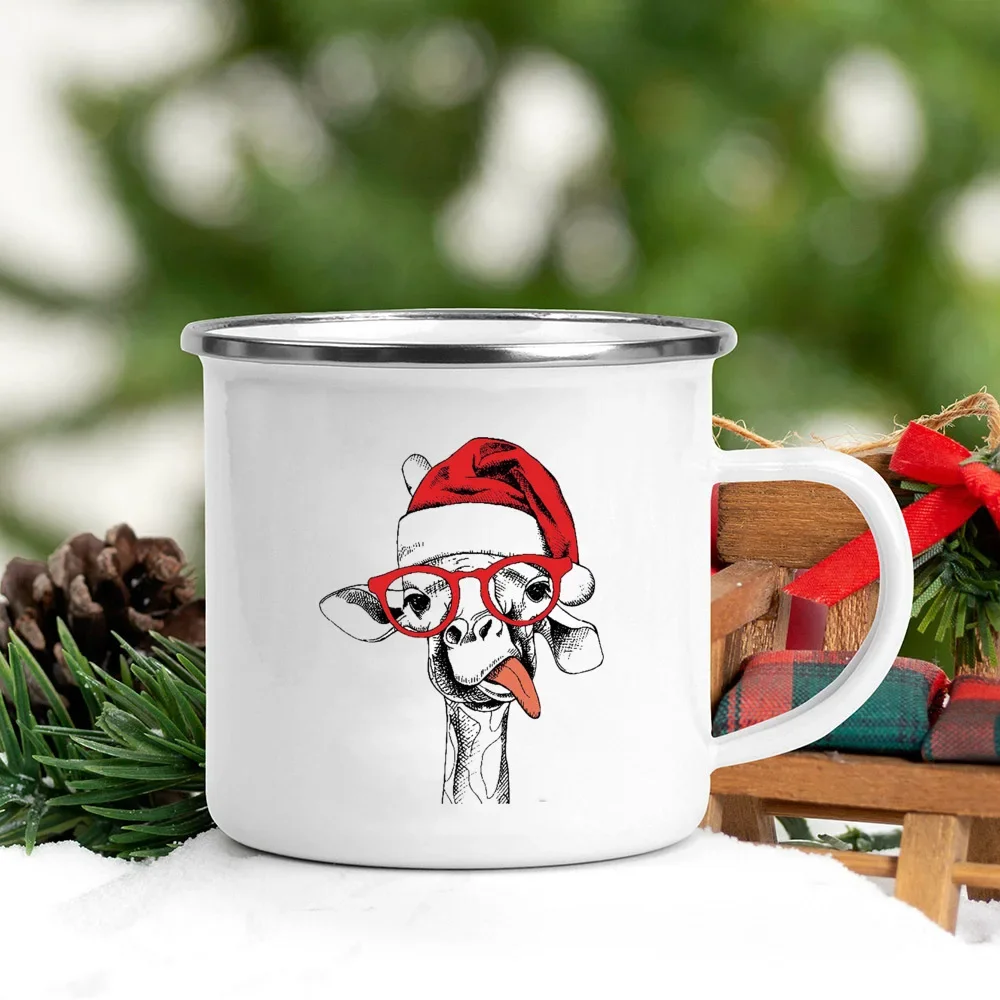 Wine Beer Coffee Drink - Handvat Emaille Mokken Kerstmuts Dier Hond