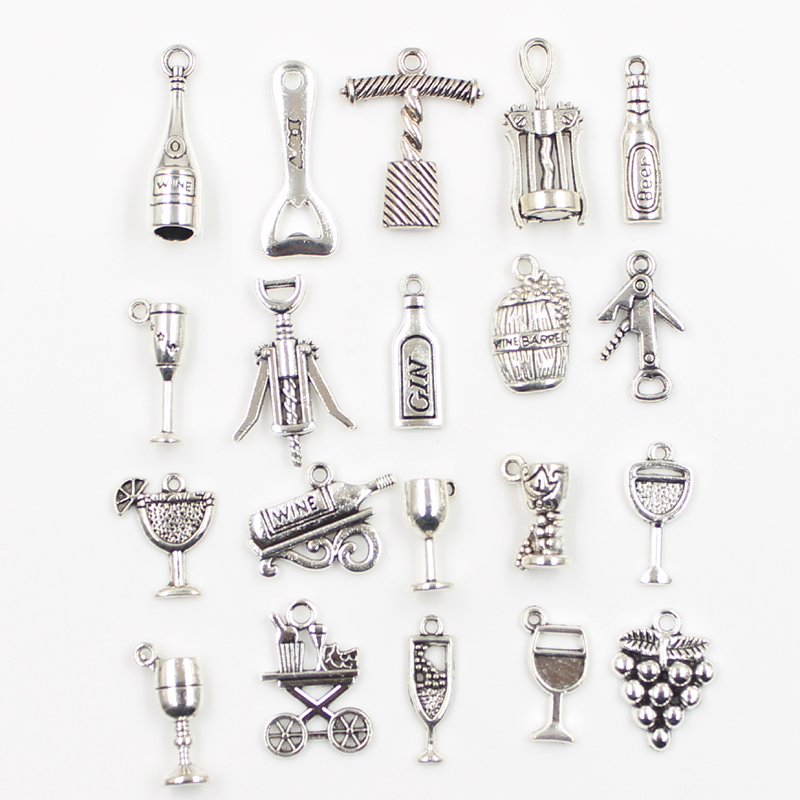 Wine Beer Photo - 30Pcs Charms Bier Vat Druif Wijn