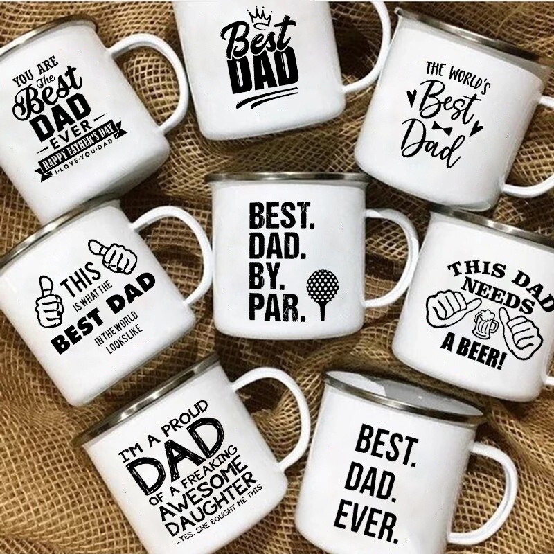 Wine Beer Coffee Drink - De Beste Vader 2 Emaille Mokken