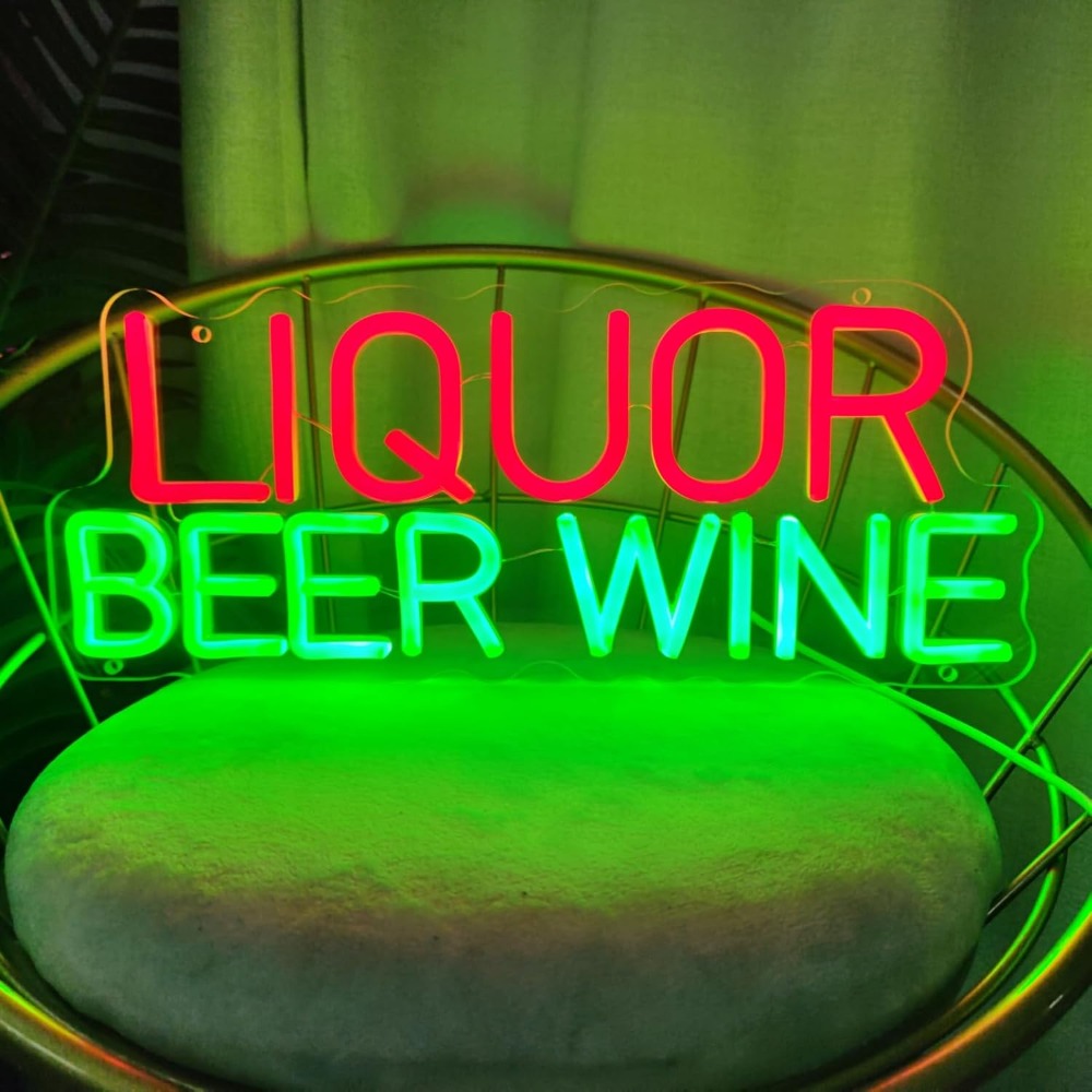 Wine Beer Whiskey Year - LED Neon Lichtreclame voor drank, bier
