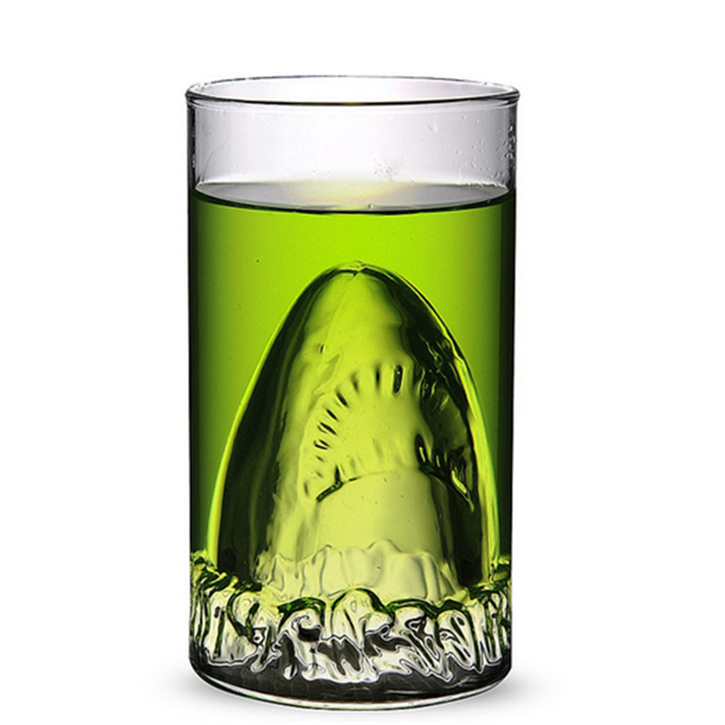 Wine Beer Coffee Drink - 300Ml Shark Drinken Dubbele Glazen Wand