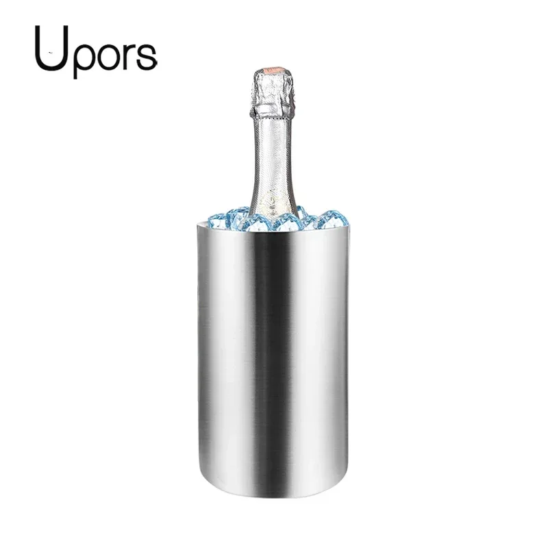 Wine Chiller Sleeve - UPORS RVS Wijnkoeler Emmer Dubbelwandige Wijnfles