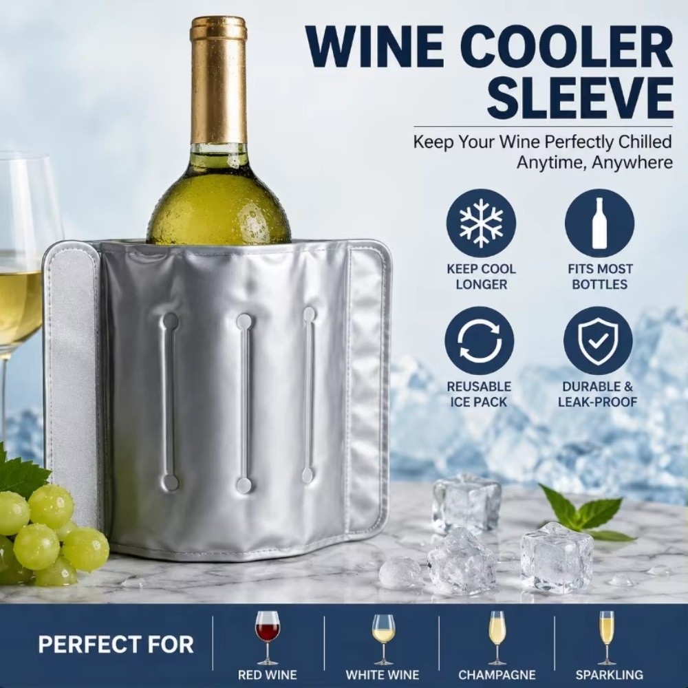 Wine Chiller Sleeve - Rapid 33cm x 18cm wijnkoeltas herbruikbaar