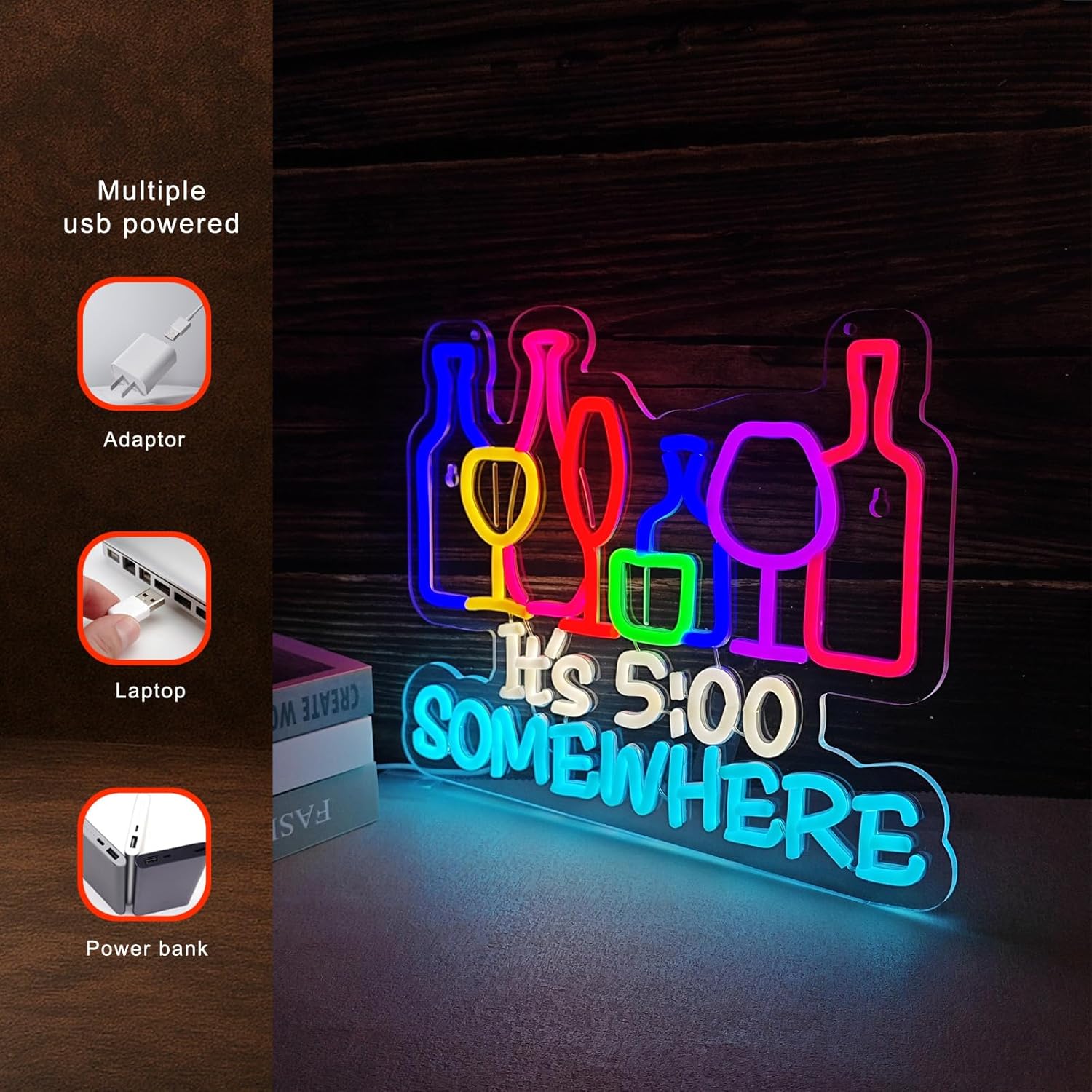 Het is 5 Uur Ergens Neonbord L - Wine Beer Photo recensie en prijs