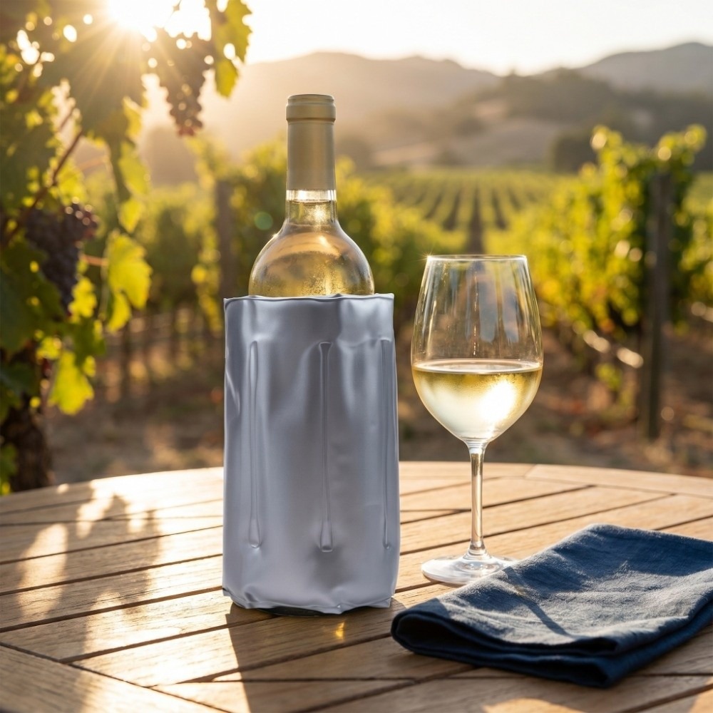Herbruikbare wijnkoeltas grijs - Wine Chiller Sleeve recensie en prijs